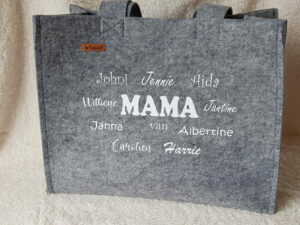 Gepersonaliseerde vilten schoudertas