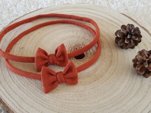 haarbandje brique met strik