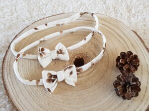 haarbandjes met strikje bruin bloemetje